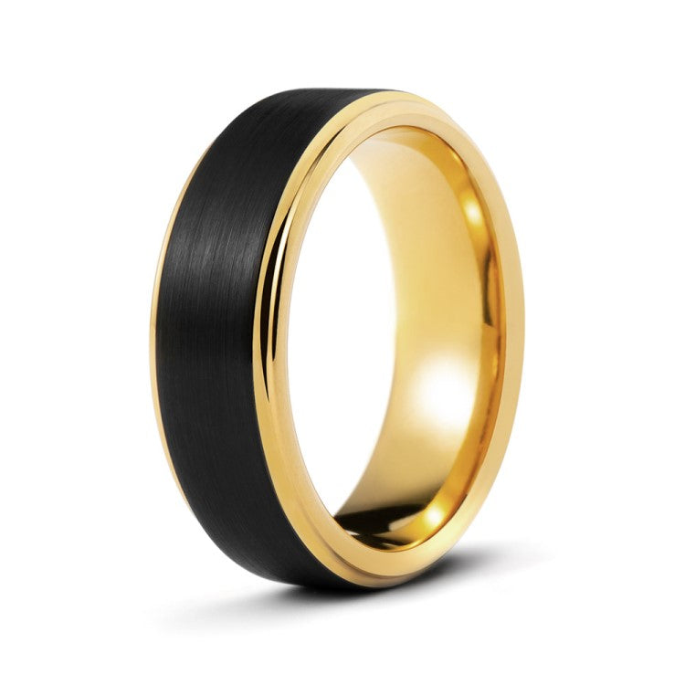 "The Ferrari" Tungsten Black & Gold Ring