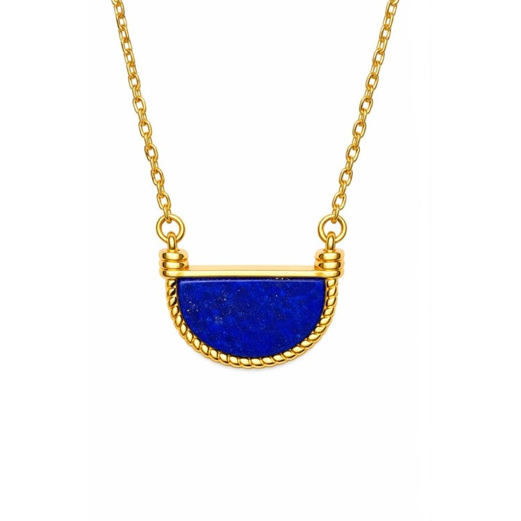 Eclipse Sterling Silver Gold Lapis Lauli Pendant