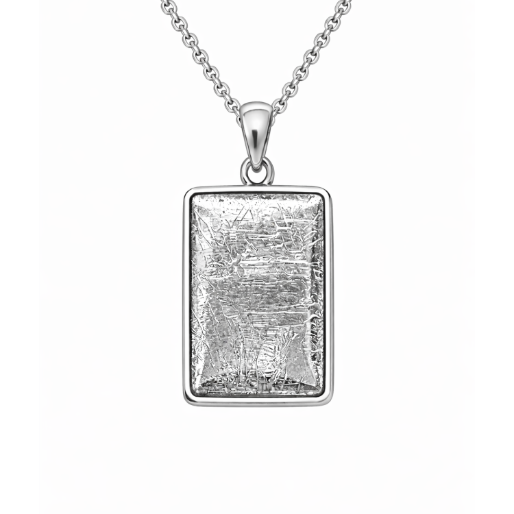 Aletai Meteorite Pendant with Sterling Silver Frane