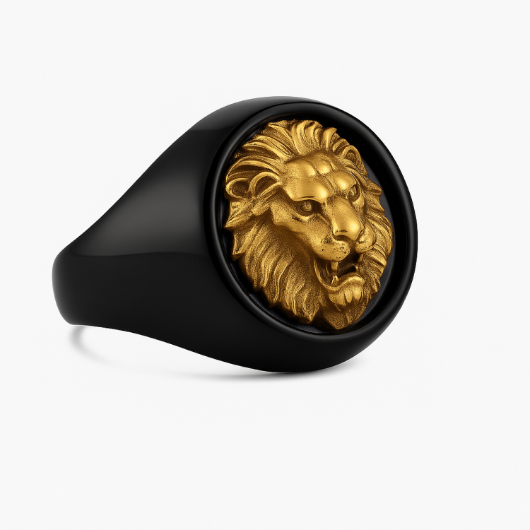 Stainless Steel Lion Head Ring