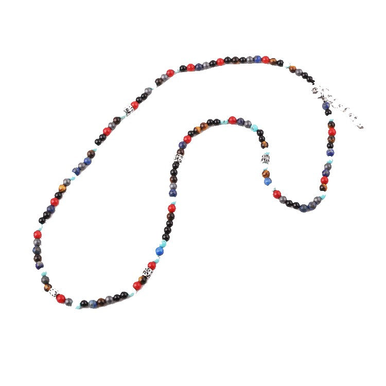 Santorini Collection-Turquoise, Red jasper Beads, Blue Lapis, Hematite and Onyx Necklace/Bracelet