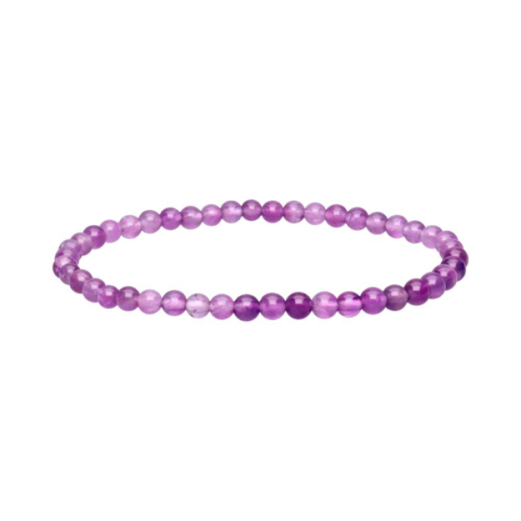 Natural Amethyst Stone Bead Bracelet
