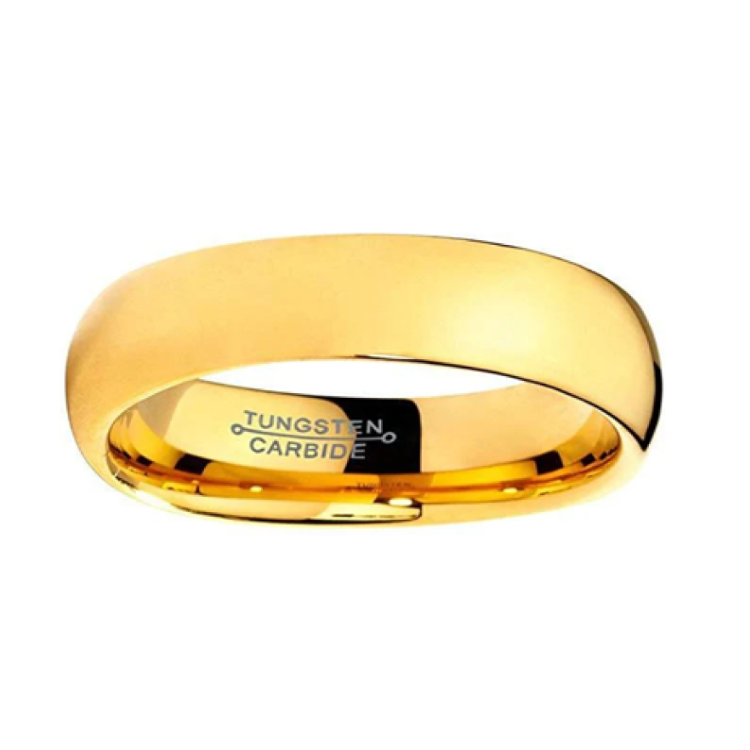 Aurelius 18K Gold IP Tungsten Wedding Band – Men’s Comfort Fit