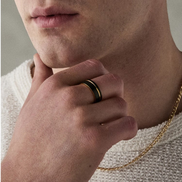 The Gentlemen Black and Rose Gold Tungsten Carbide Ring – 6mm