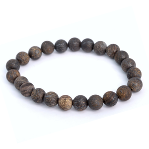 Natural matte bronzite stone beaded bracelet from T.M.J, 17cm, 6mm round beads, stylish and earthy jewelry accessory.