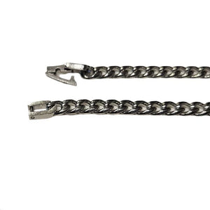 Men’s 5mm stainless steel curb chain necklace by T.M.J, showcasing a durable, polished chain with a classic curb link design.