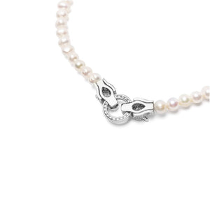 Cultured Freshwater Pearls (Approx. 6–7mm) Necklace with Double Panther Head