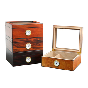 Small Wooden Cigar HumidorShowcase your extensive collection of fine beautifully decorated cigar box and is a popular choice for cigar lovers. As it has a large transparent panel on the lid, HumidorT.M.JTheodore Men's JewelrySmall Wooden Cigar Humidor
