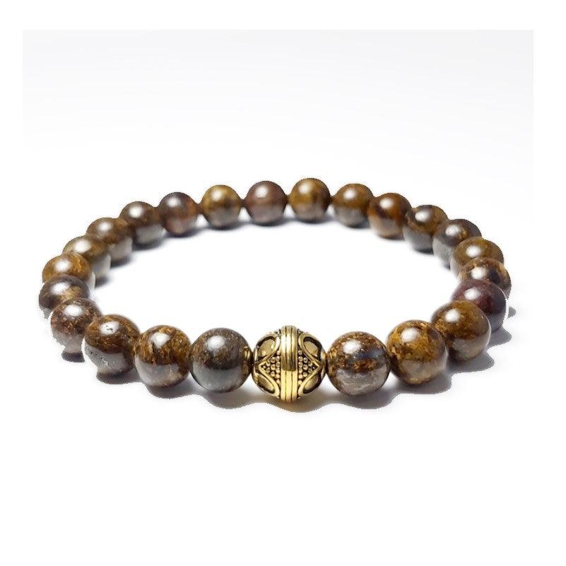 Natural Bronzite Stone Beads BraceletDESCRIPTION
This stone has powerful metaphysical properties that will help to shield you against negativity. The energy of these stones may stimulate the gift of prBead BraceletsT.M.JTheodore Men's JewelryNatural Bronzite Stone Beads