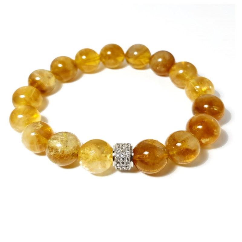 Theodore Natural Yellow Citrine Gemstone Bead Bracelet - Theodore Designs