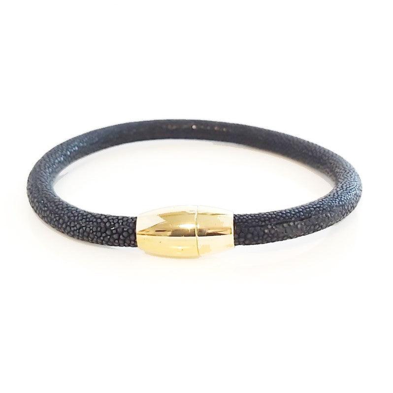 Theodore Stainless Steel Genuine Stingray Leather Bracelet - Theodore Designs