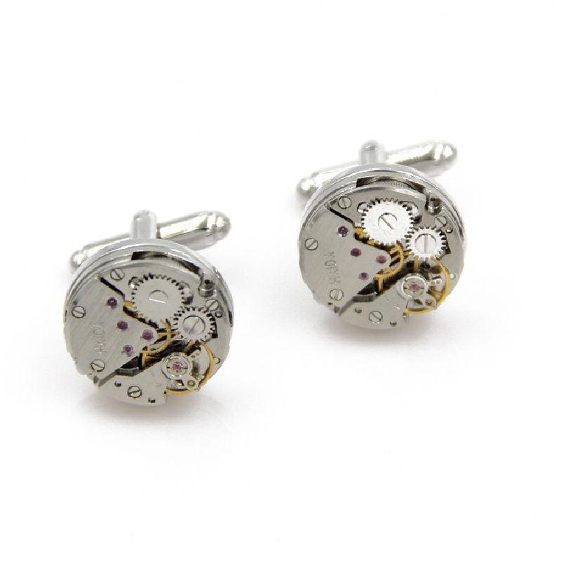 Vintage Mechanical Watch Movement CufflinksVintage Mechanical Watch Movement Cufflinks – A Timeless Statement of Elegance
These sophisticated cufflinks feature vintage mechanical watch movements, showcasing oWatch Movement Silver CufflinksT.M.JTheodore Men's JewelryVintage Mechanical Watch