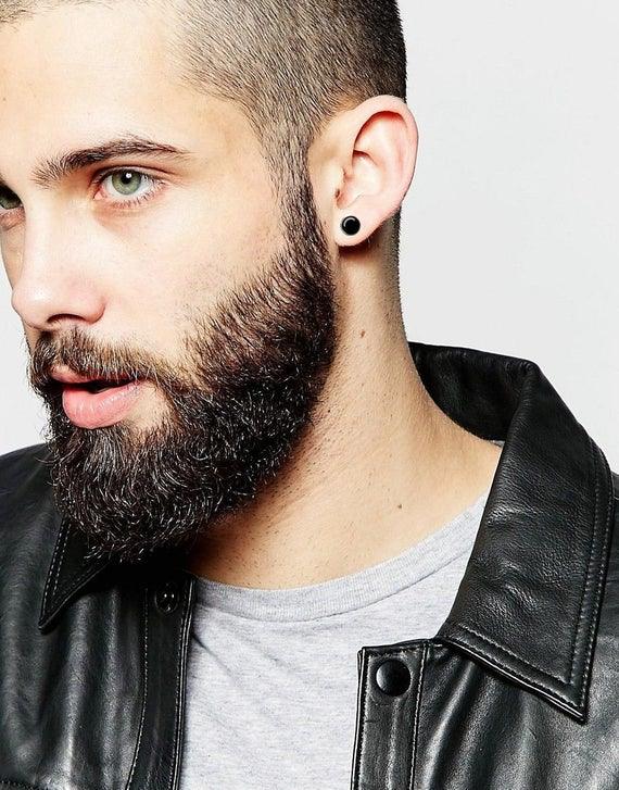 Men's sterling silver stud earrings