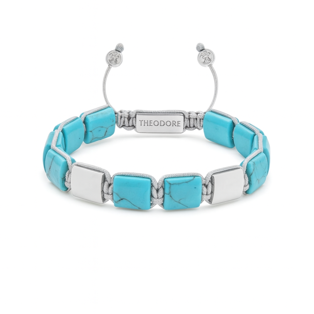 Eye of Dharma Flatbead Collection – Turquoise and Silver