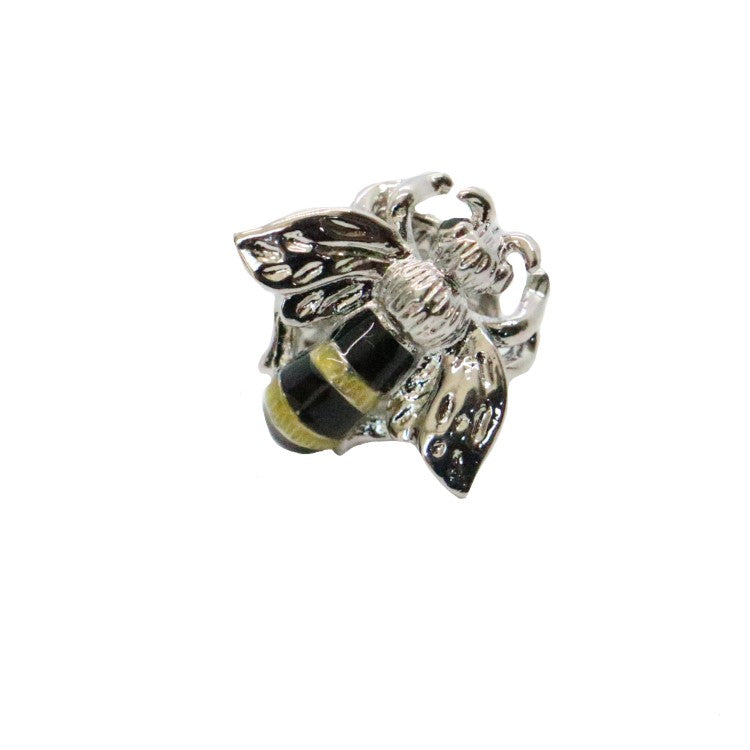 Dalaco  Gold and Silver Enamel Bee Lapel Pin