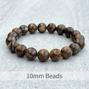 Fire Lace Opal beaded bracelet with 10mm natural opal stones, handcrafted for unique style.