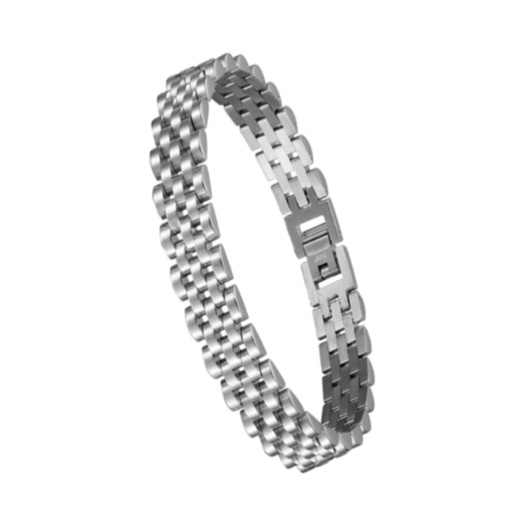 Stainless Steel Luxury Brick Handmade Men's Bracelets 10MM-21CM