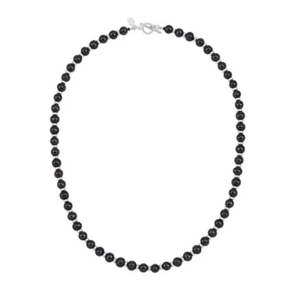 Men's Black Cultured Freshwater Pearl Strand Necklace