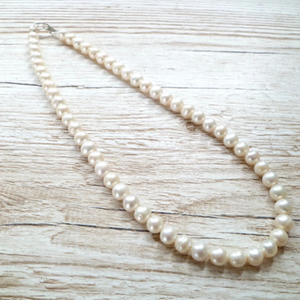 Mens Ivory Shell Base Pearl Necklace