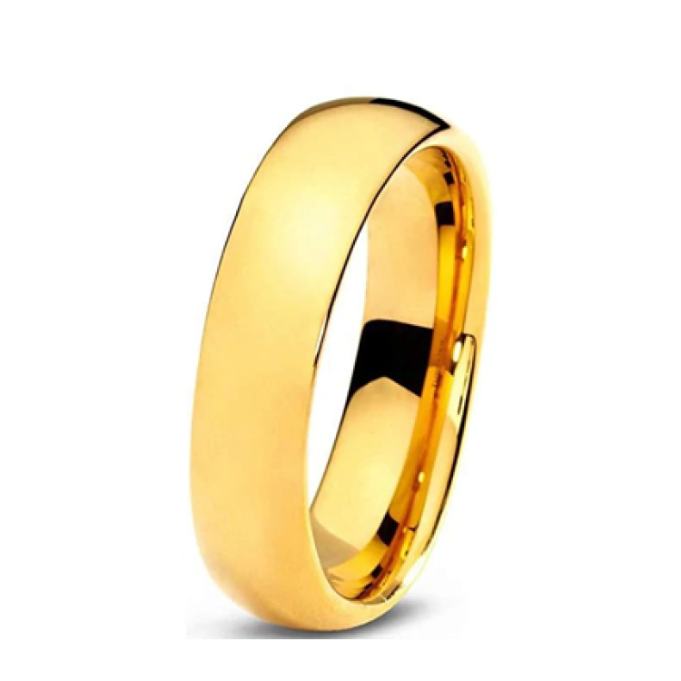 Aurelius 18K Gold IP Tungsten Wedding Band – Men’s Comfort Fit