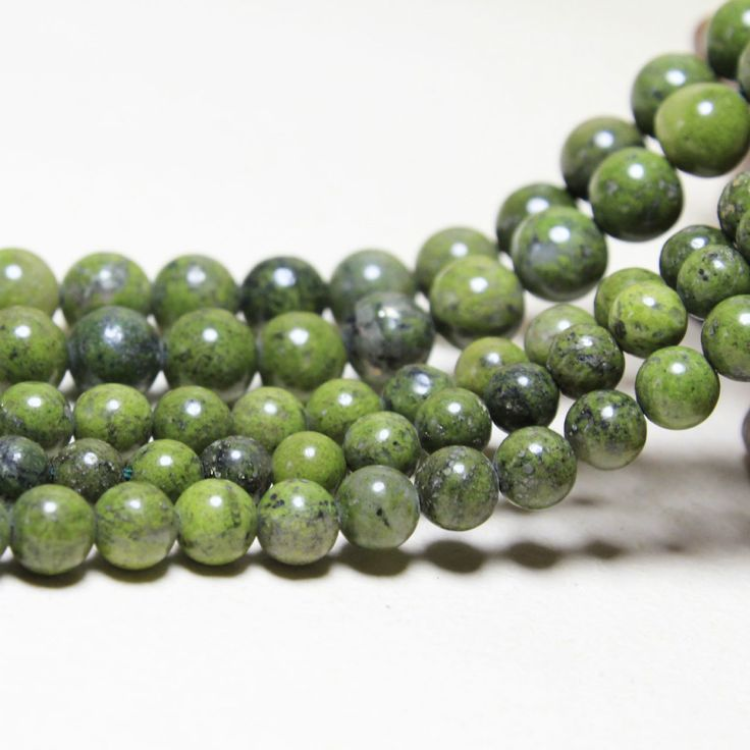 T.M.J green lapis beaded bracelet with 6mm round beads, 17cm adjustable stretch bracelet, natural stone jewelry.