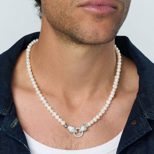 Cultured Freshwater Pearls (Approx. 6–7mm) Necklace with Double Panther Head 