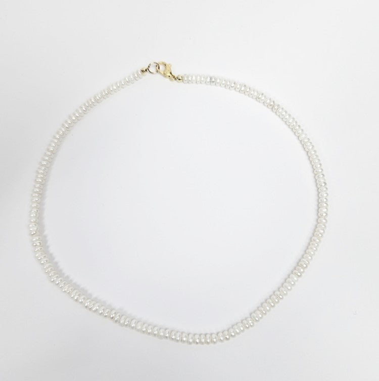 Mini Beaded Necklace with Freashwater Pearls