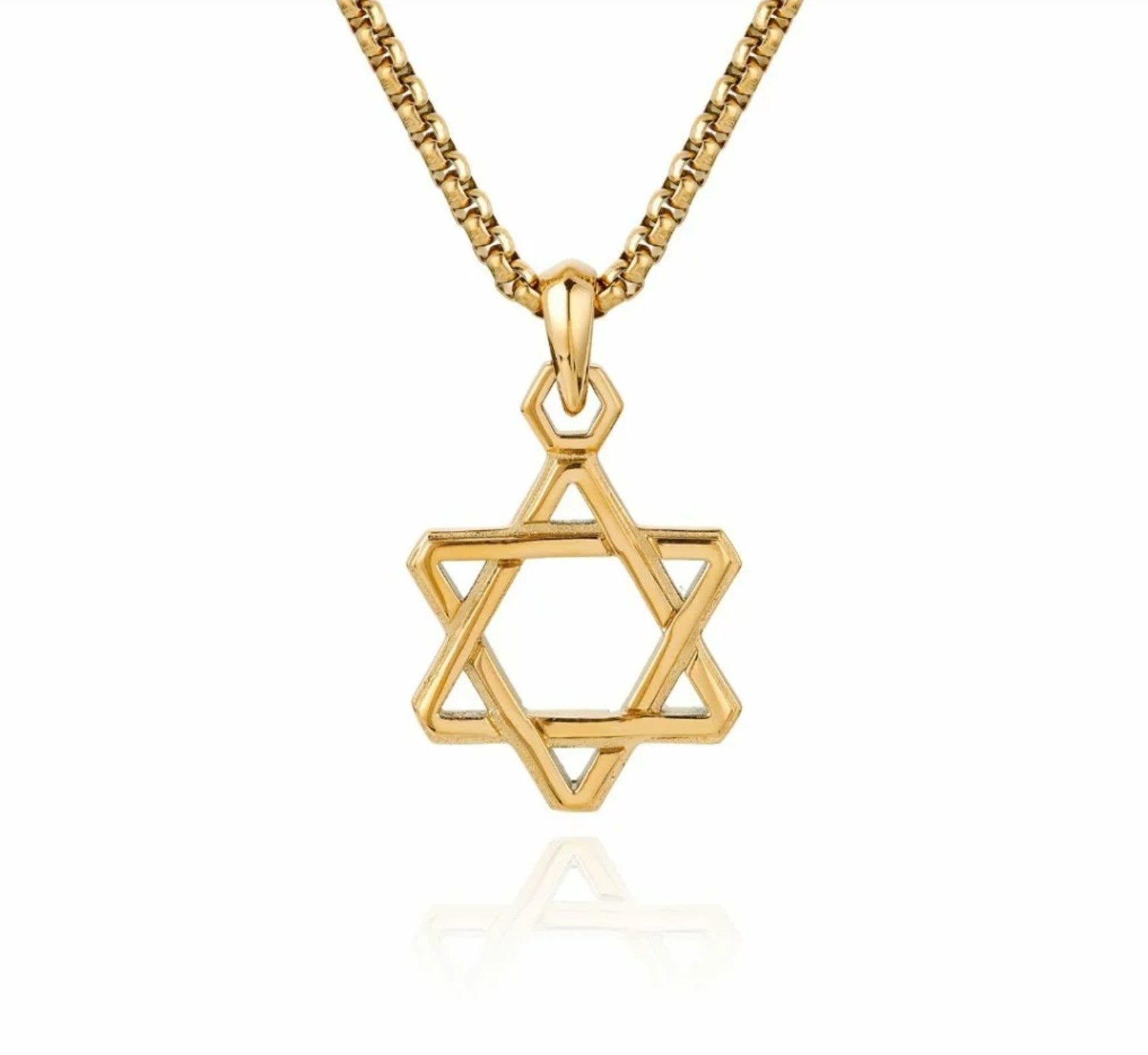 Star Of David Necklace /Gold and Chain