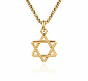 Star Of David Necklace /Gold and Chain