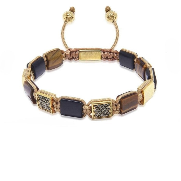 Eye of Dharma Flatbead Collection - Matte Onyx and Brown Tiger Eye