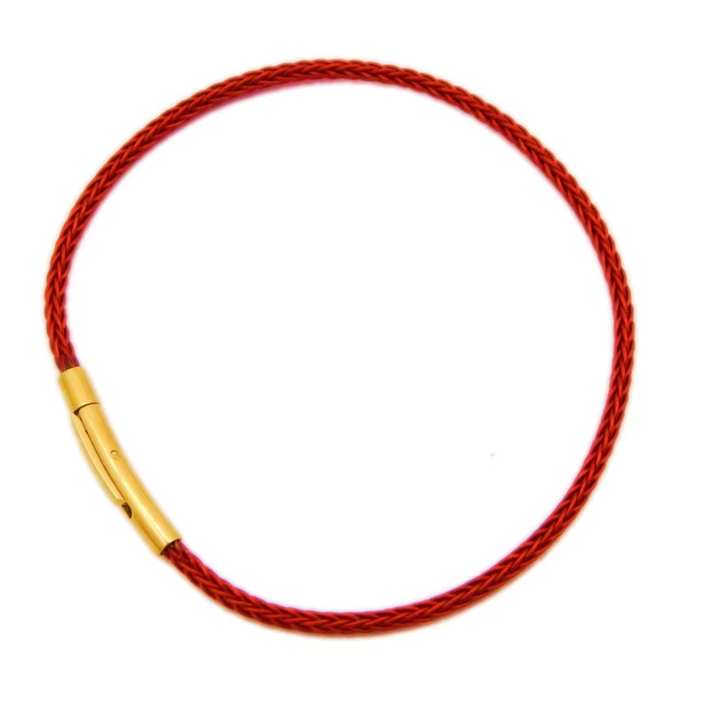 Black stainless steel braided cable bracelet from TMJ, 17cm long, with a 3mm thick braided design.