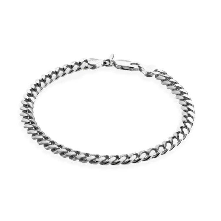 Sterling Silver Essentials: 5mm sterling silver Cuban link bracelet
