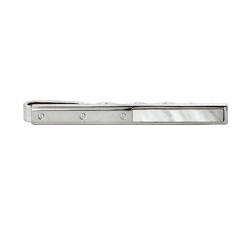 Dalaco Rhodium  Plated Half Mop with Screw Design Tie SlideIntroducing our Rhodium-Plated Mother of Pearl Tie Bar Slide—a refined accessory designed to enhance your formal attire.
Key Features:


Design: This tie bar featureTie BarsDalacoTheodore Men's JewelryRhodium-Plated Mother of Pearl Tie Bar