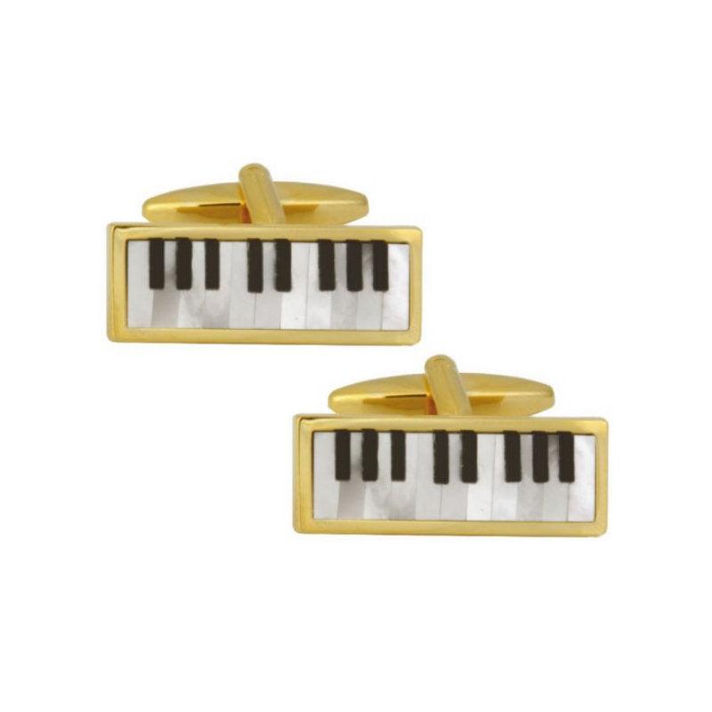 Dalaco Piano Keyboard Mother of Pearl and Onyx Gold Plated CufflinksIntroducing our Mother of Pearl and Onyx Cufflinks—a contemporary accessory that exudes style, sophistication, and elegance.
Key Features:


Design: These cufflinks Mother of Pearl CufflinksDalacoTheodore Men's JewelryMother of Pearl and Onyx