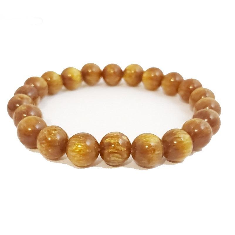 Golden Black Coral Sea Willow Beaded Bracelet