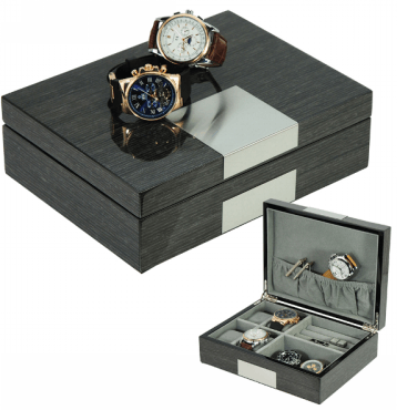 Gingko High Gloss Multi Function Watch Cufflink Jewellery Organizer Bohis Handmade Classic Multi-Function Set Gingko Veneer Watch Cufflink Jewelry Organizer Box features exquisite craftsmanship coupled with reliable storage security. TJewellery CasesT.M.JTheodore Men's JewelryGingko High Gloss Multi Function Watch