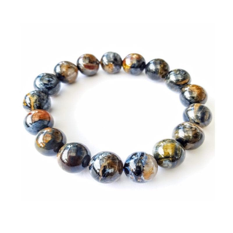 Namibia Natural Pietersite Gemstone Stone Bead BraceletPietersite is said to center on the spiritual being with the ability to ground an individual to the etheric body--the first or lowest layer in the "human energy fielBead BraceletsT.M.JTheodore Men's JewelryNamibia Natural Pietersite