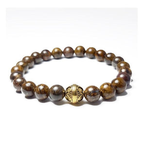 Natural Bronzite Stone Beads BraceletDESCRIPTION
 This stone has powerful metaphysical properties that will help to shield you against negativity. The energy of these stones may stimulate the gift of prBead BraceletsT.M.JTheodore Men's JewelryNatural Bronzite Stone Beads