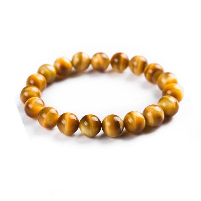 Natural Gold Yellow Tiger's Eye Bead BraceletThis 10mm Tiger Eye elasticated bead bracelet with  10mm 925 silver 18k Gold plated bead. This a true piece of art you'll be proud to own and happy to wear for any oBead BraceletsT.M.JTheodore Men's JewelryNatural Gold Yellow Tiger's Eye Bead