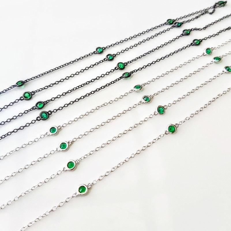 Theodore Silver Assorted Cubic Zirconia Necklace - Theodore Designs